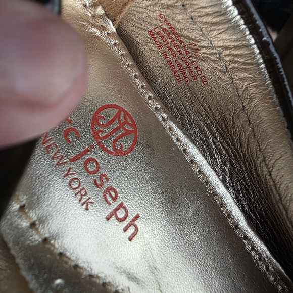 Marc Joseph Black and Red Snakeskin Flats - Picture 7 of 8